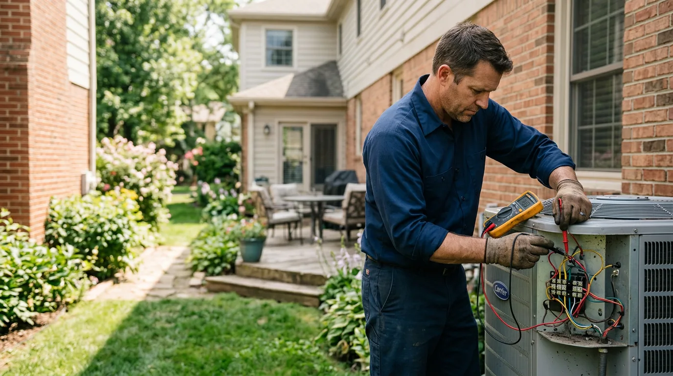 HVAC technician working near Tonasket, WA